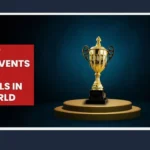 Gold trophy on a podium representing the top 10 biggest chess events and festivals in the world