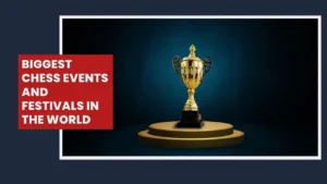 Gold trophy on a podium representing the top 10 biggest chess events and festivals in the world