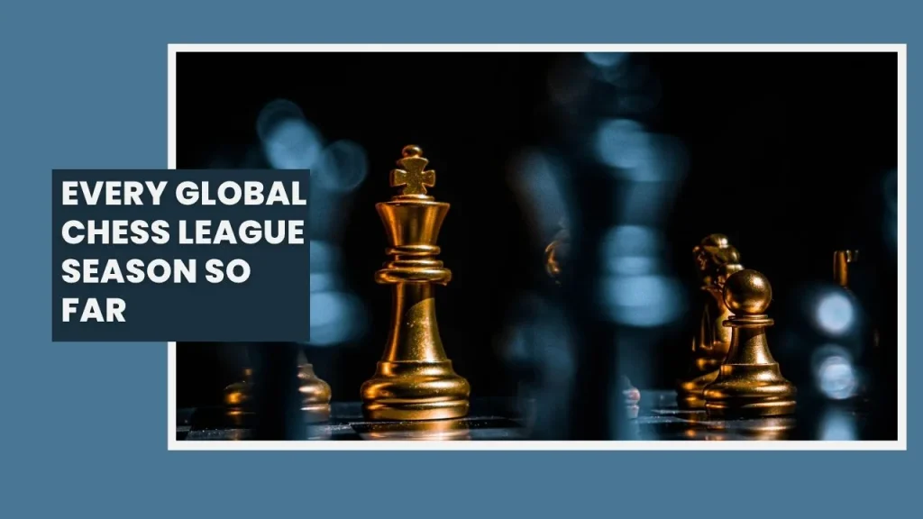 Golden chess king piece under dramatic lighting, representing every Global Chess League season so far