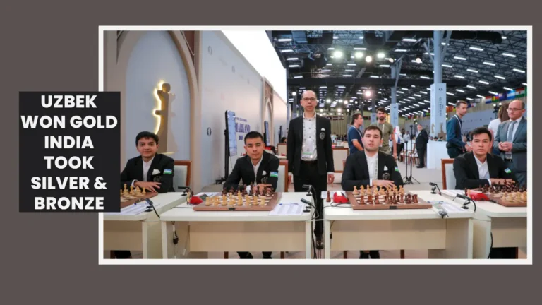 Uzbekistan's Open team at Chess Olympiad 2026, the curret gold medal winners and India took silver and bronze
